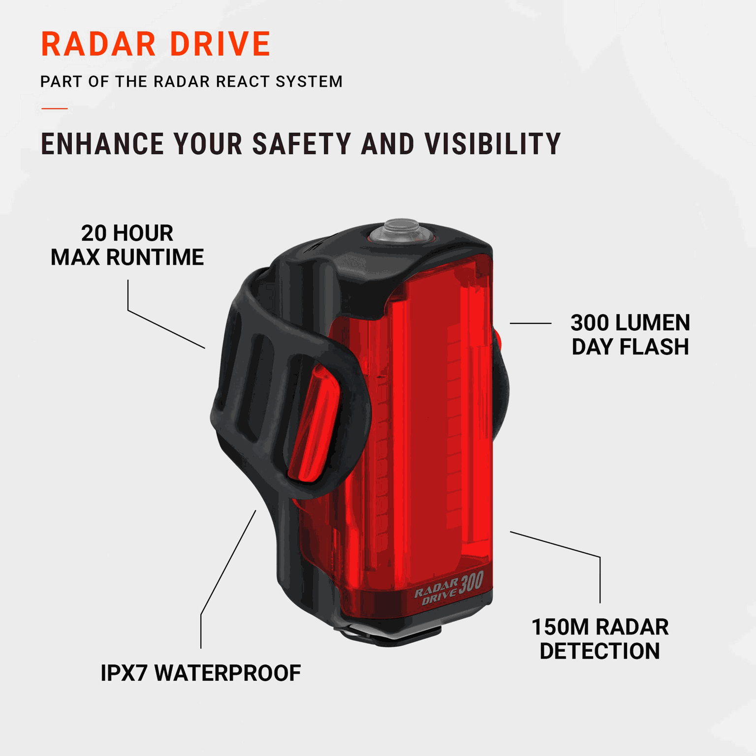 RADAR DRIVE REAR 300LM, smart baklampa - full image 3