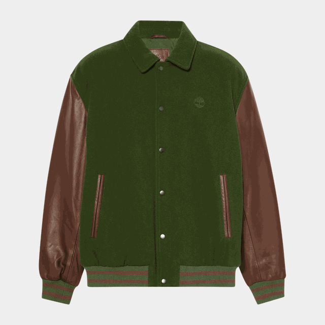 Leather Letterman Jacke, collegejacka, unisex - Fritidsjackor