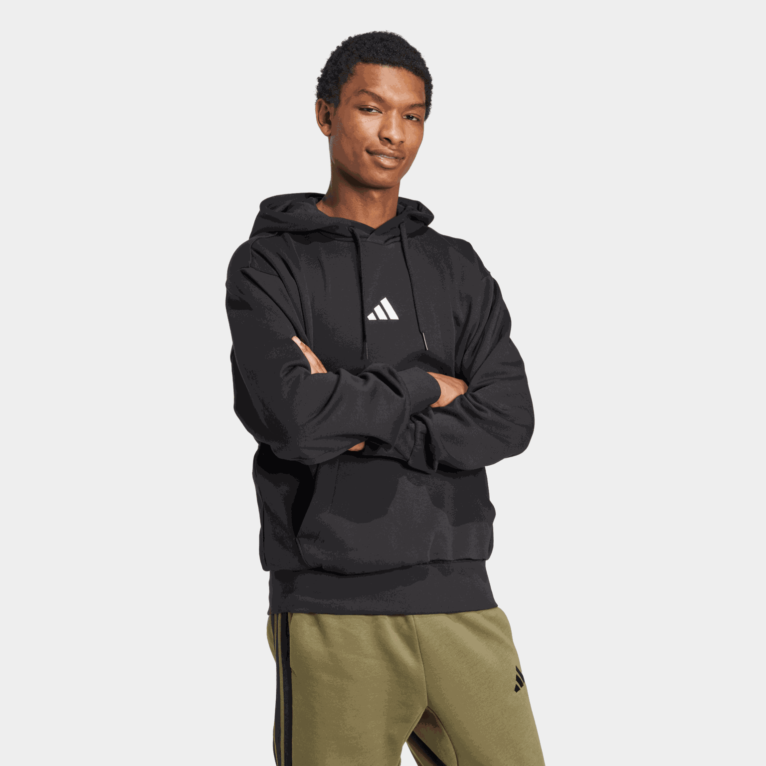 Essentials Feelcozy Fleece Hoodie, huvtröja, herr - full image 2