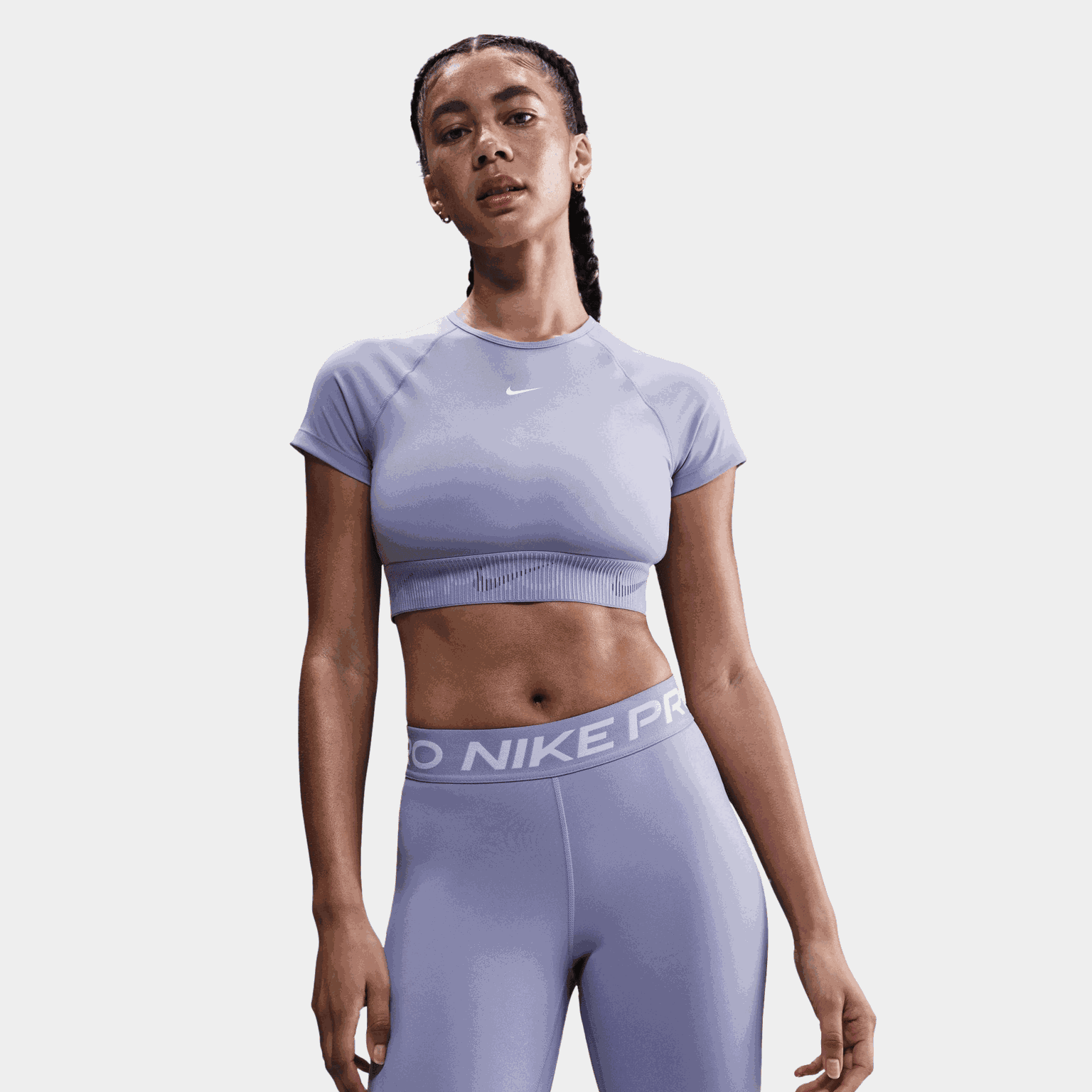 Pro Dri-FIT Short Sleeve Crop Top Graphics, träningstopp, dam - full image 1