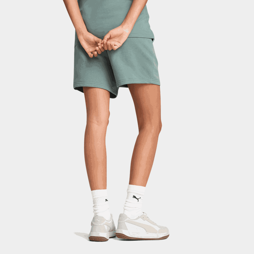 ESS SCRIPT High-Waist Shorts 5" - full image 2