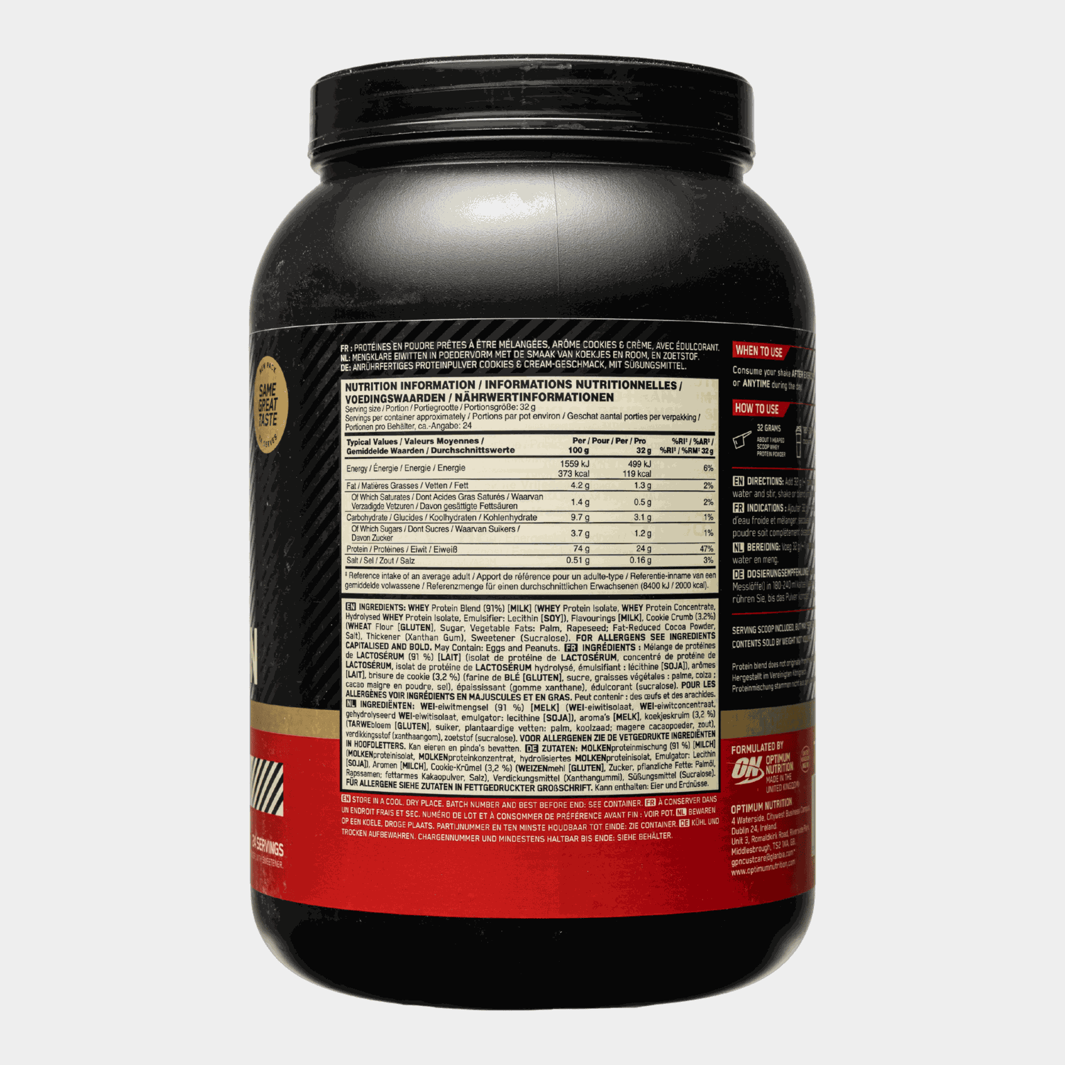 Gold Standard 100% Cookies & Cream 768g, proteinpulver - full image 2