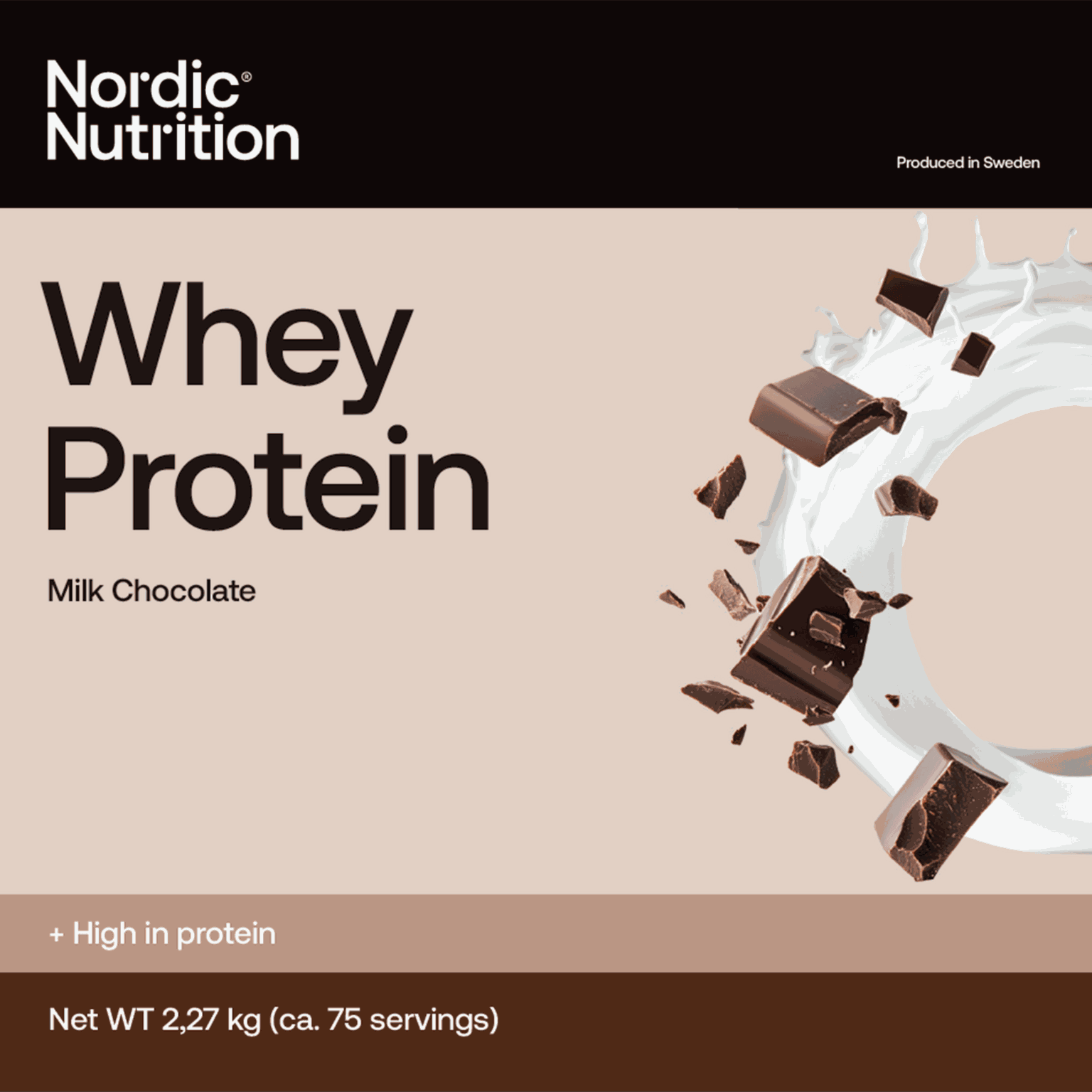Whey Protein - Chocolate 2270 g, proteinpulver - full image 1