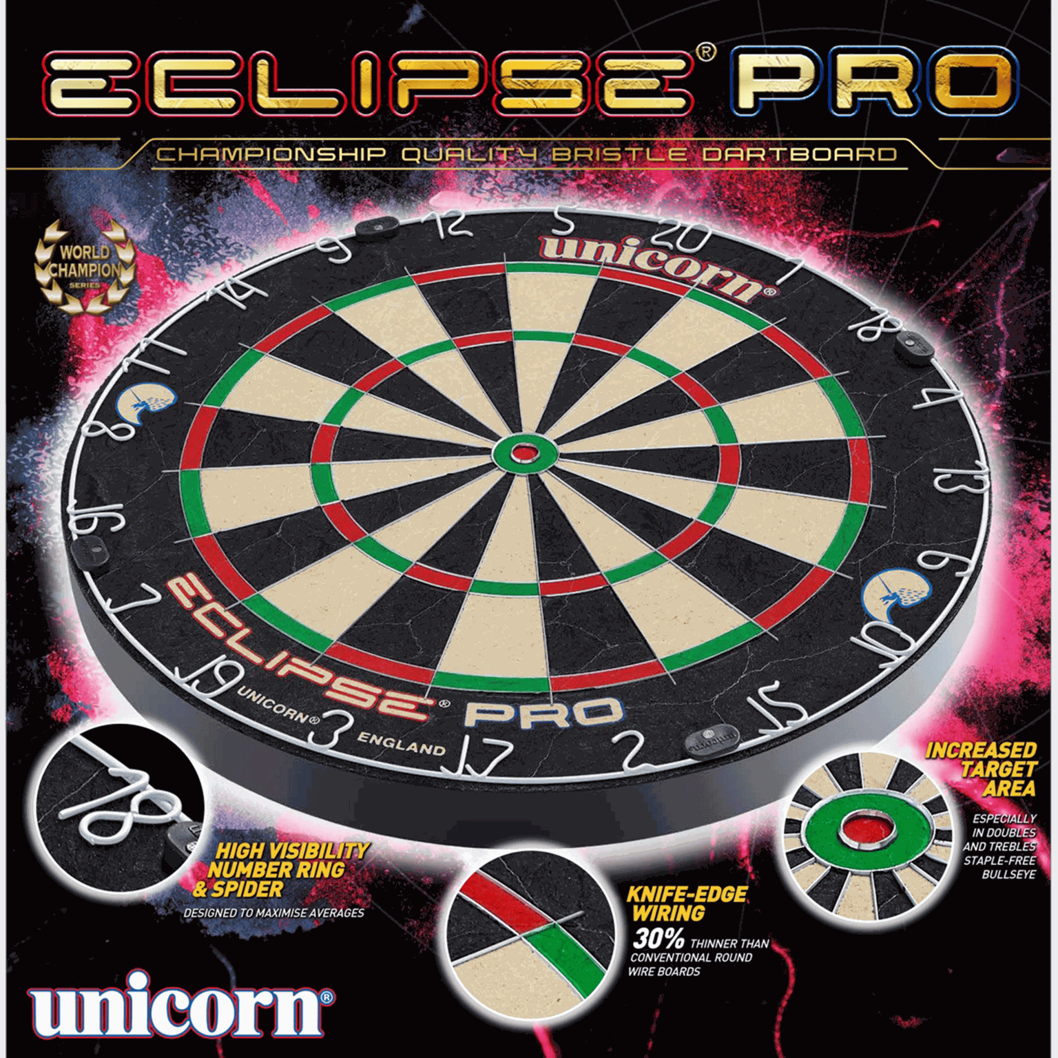 Eclipse Pro Dart Board darttavla - full image 2