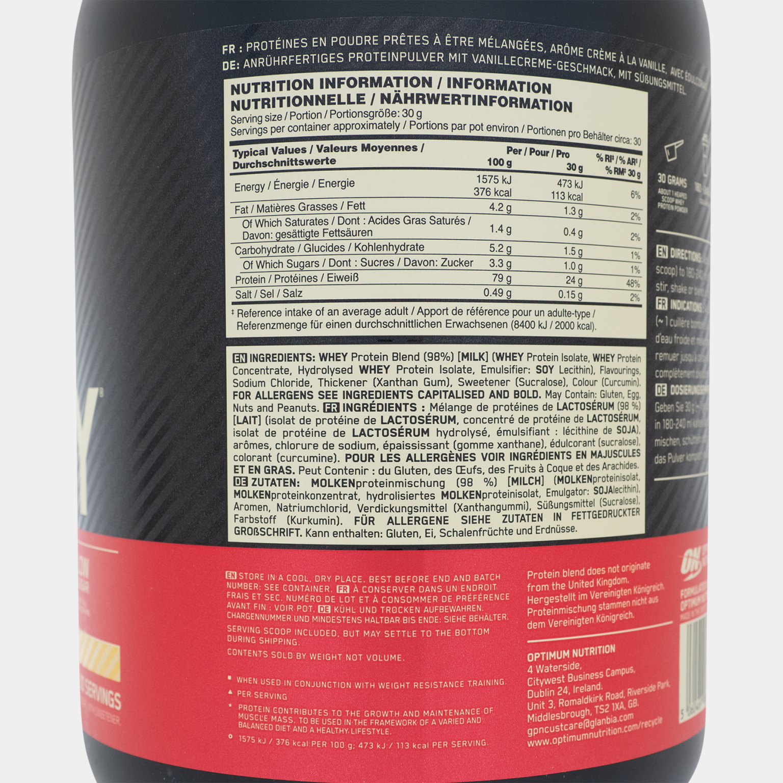 100 % Whey Gold Standard 908 g, proteinpulver - full image 2
