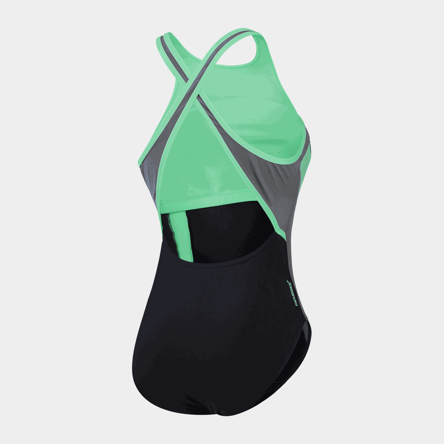 Womens High Neck Splice Cross back Swimsuit - full image 2
