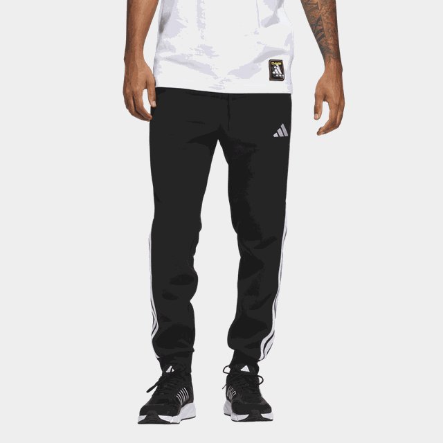 Essentials 3-Stripes Fleece Joggers, joggingbyxor, herr - Fritidsbyxor