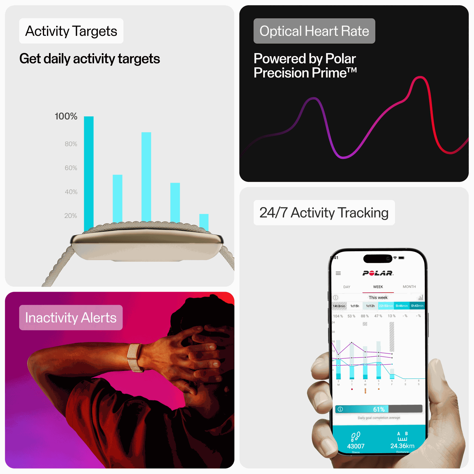 LOOP GLD/SAND S-L, Loop Activity Tracker S-L, aktivitetsmätare, hälsoarmband, unisex - full image 4