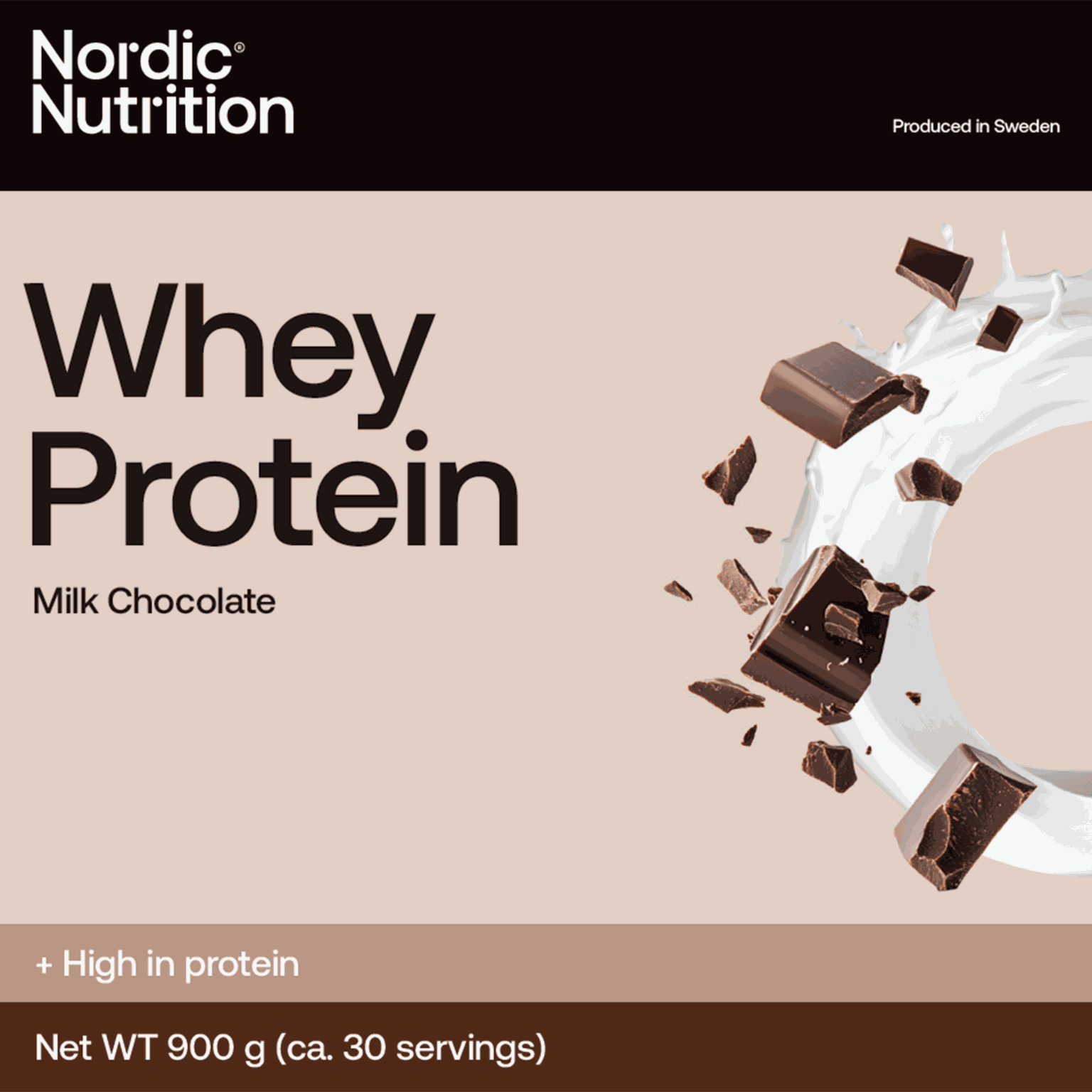 Whey Protein - Chocolate 900 g, proteinpulver - full image 2