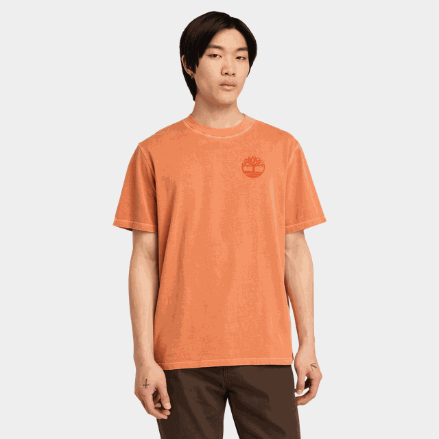 Garment Dye Back Graphi - Fritids-T-Shirt