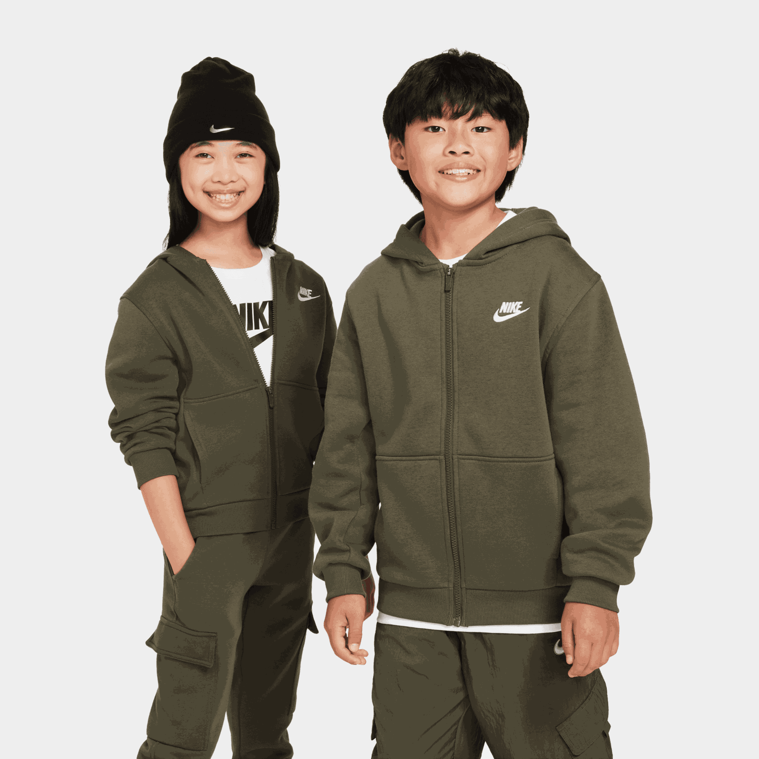Club Fleece Big Kids' Full-Zip, huvjacka - full image 1