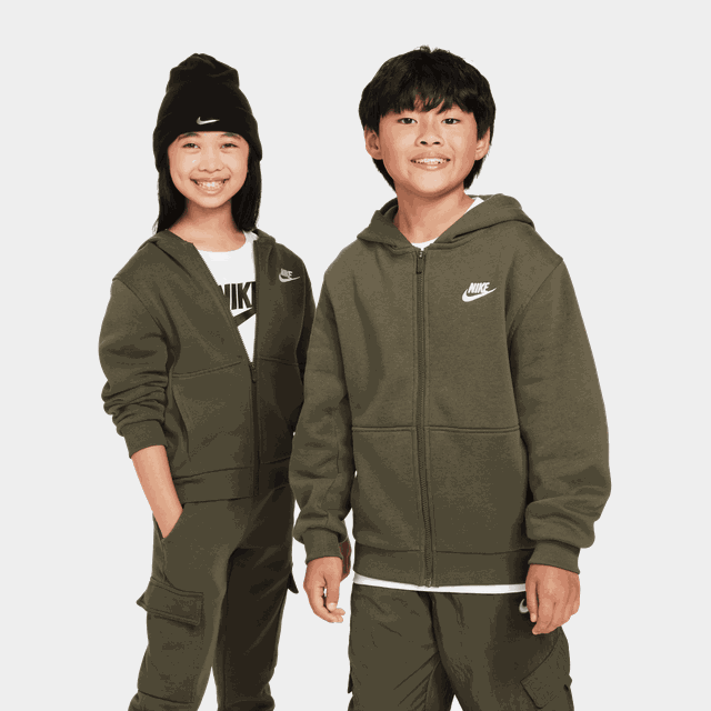 Club Fleece Big Kids' Full-Zip, huvjacka - Fritidströjor