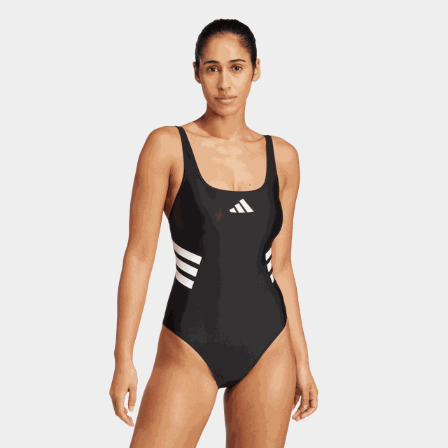 3-Stripes U-back Swimsuit, baddräkt, dam - Baddräkter