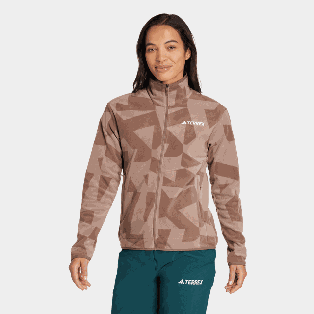 MT AOP FZ FL, Terrex Multi Printed Full-Zip Fleece Jacket, fleecejacka, dam - Mellanlagersjackor