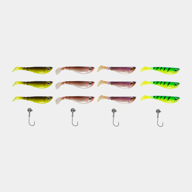 Pulse Shad Box 11 cm inkl. Jigheads, jiggset - Dragset