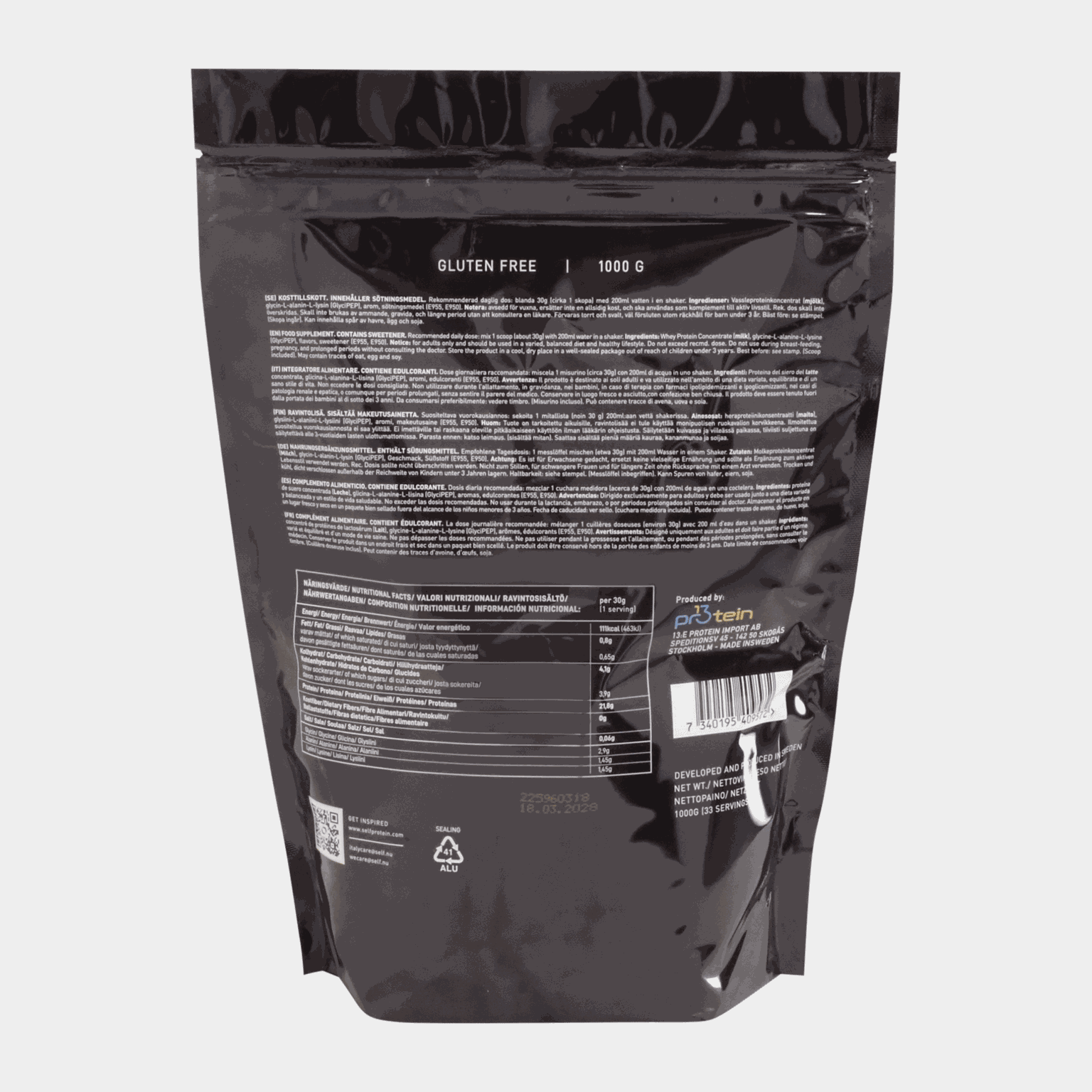 Whey Shake Vanilla 1 kg, proteinpulver - full image 3