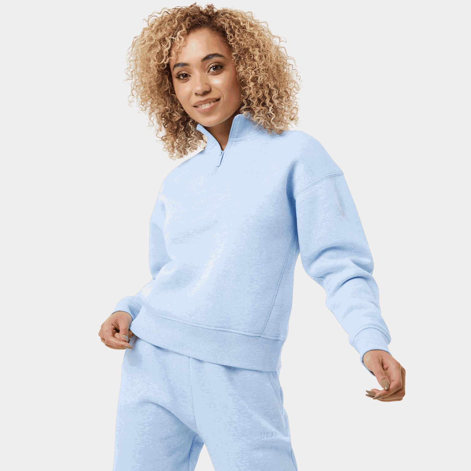 Quarter Zip Sweatshirt, tröja, dam - full image 1