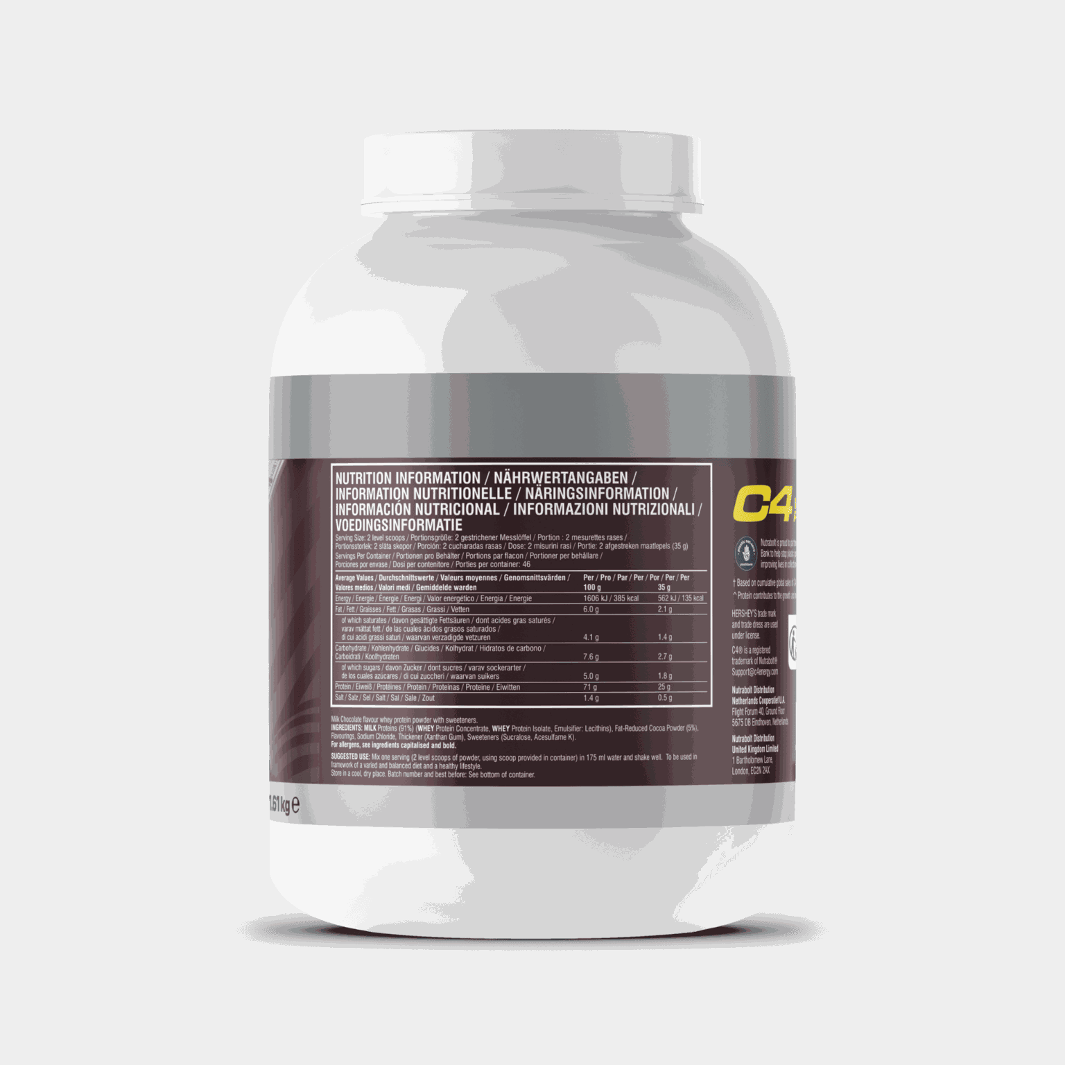 C4 Protein Hersheys Chocolate, proteinpulver - full image 2