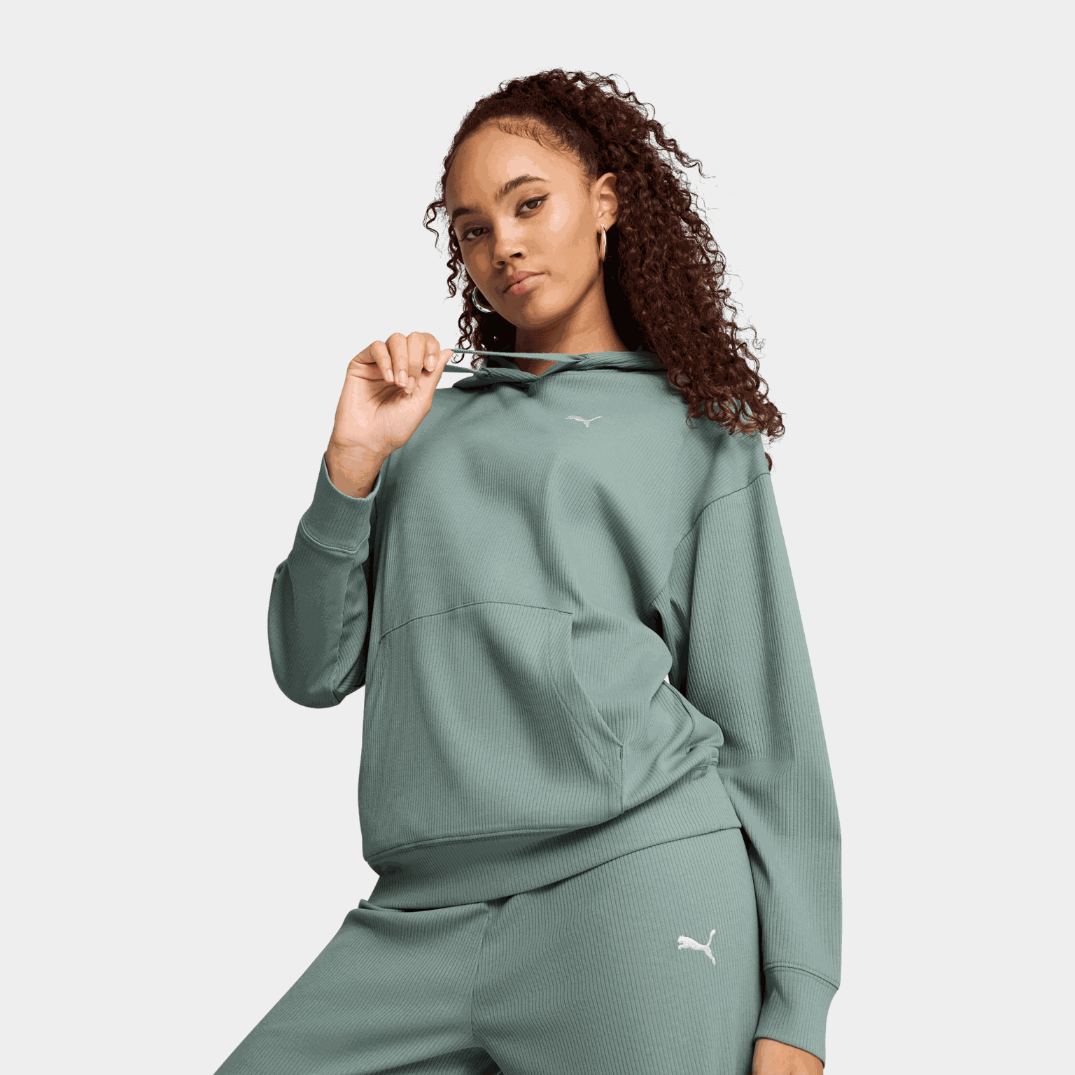 ESS Elevated Comfort Rib Hoodie, huvtröja, dam - full image 1