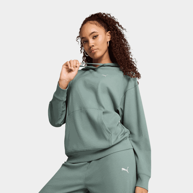 ESS Elevated Comfort Rib Hoodie, huvtröja, dam - Fritidströjor