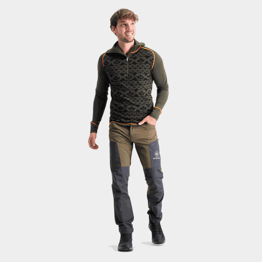 Yukon 2-layer Woll Polo Zip, ullunderplagg, tröja - full image 4