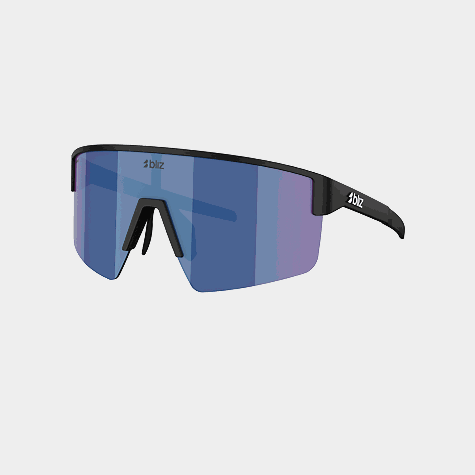 P004 Matte Black Blue Lens, sportglasögon, unisex - full image 1