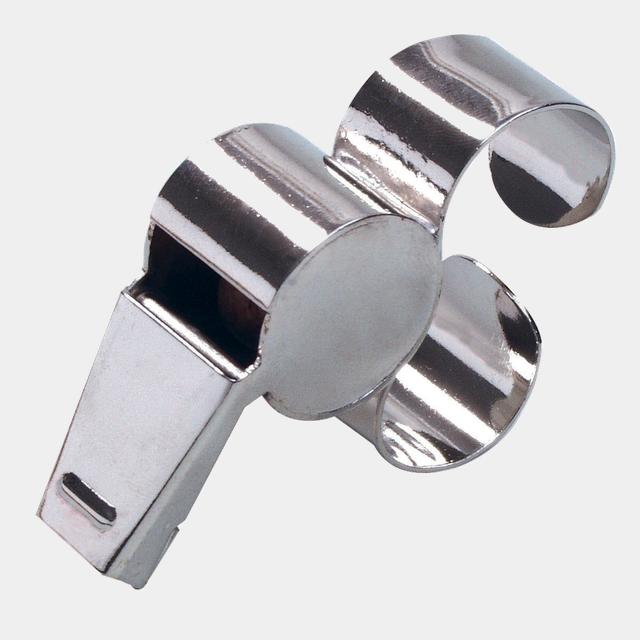 Referees Whistle metal Finger Grip, domarpipa metall med fingergrepp - Fotbollstillbehör