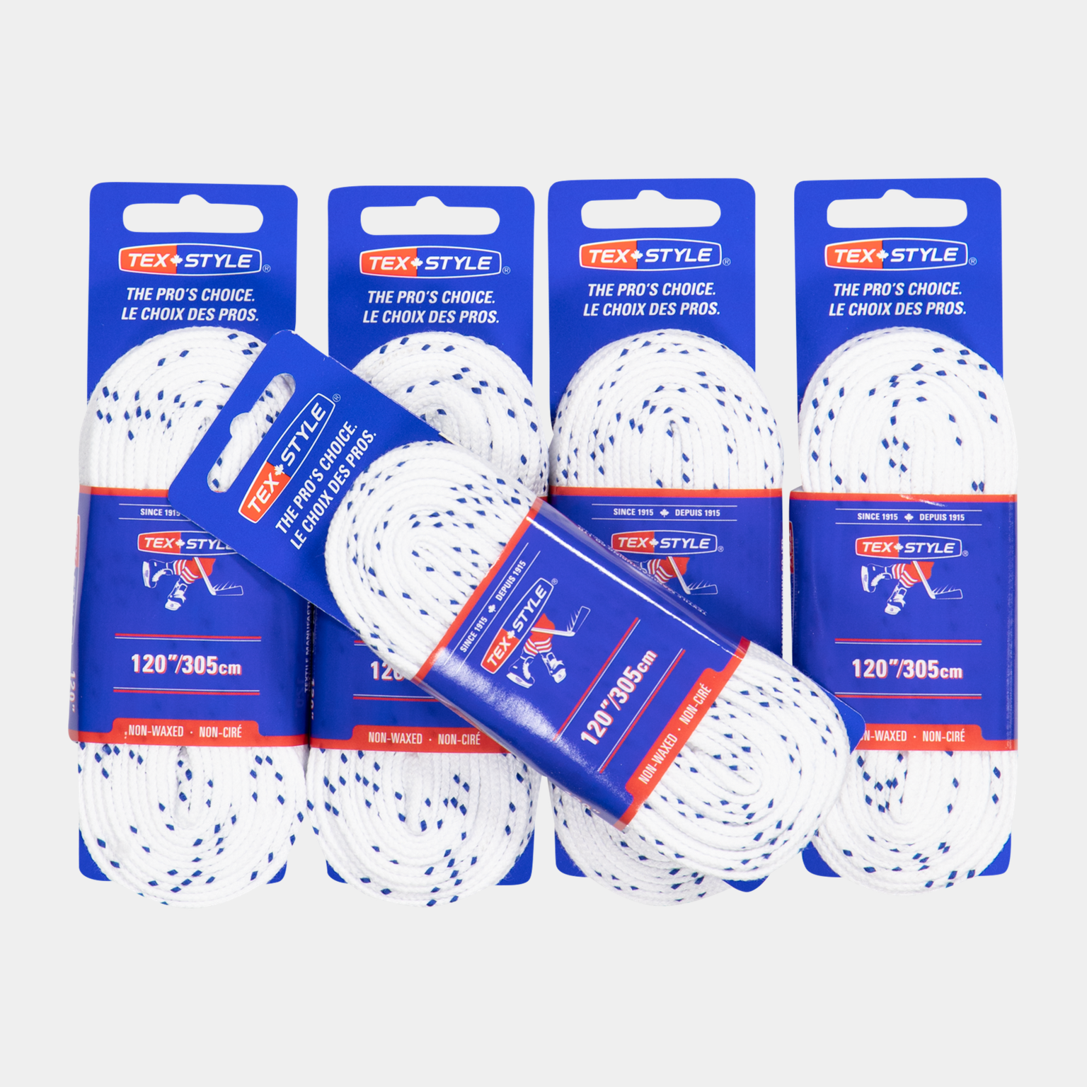 unwaxed XL 304 cm white 24 pack 24/25, ovaxade hockeyskosnören - full image 2