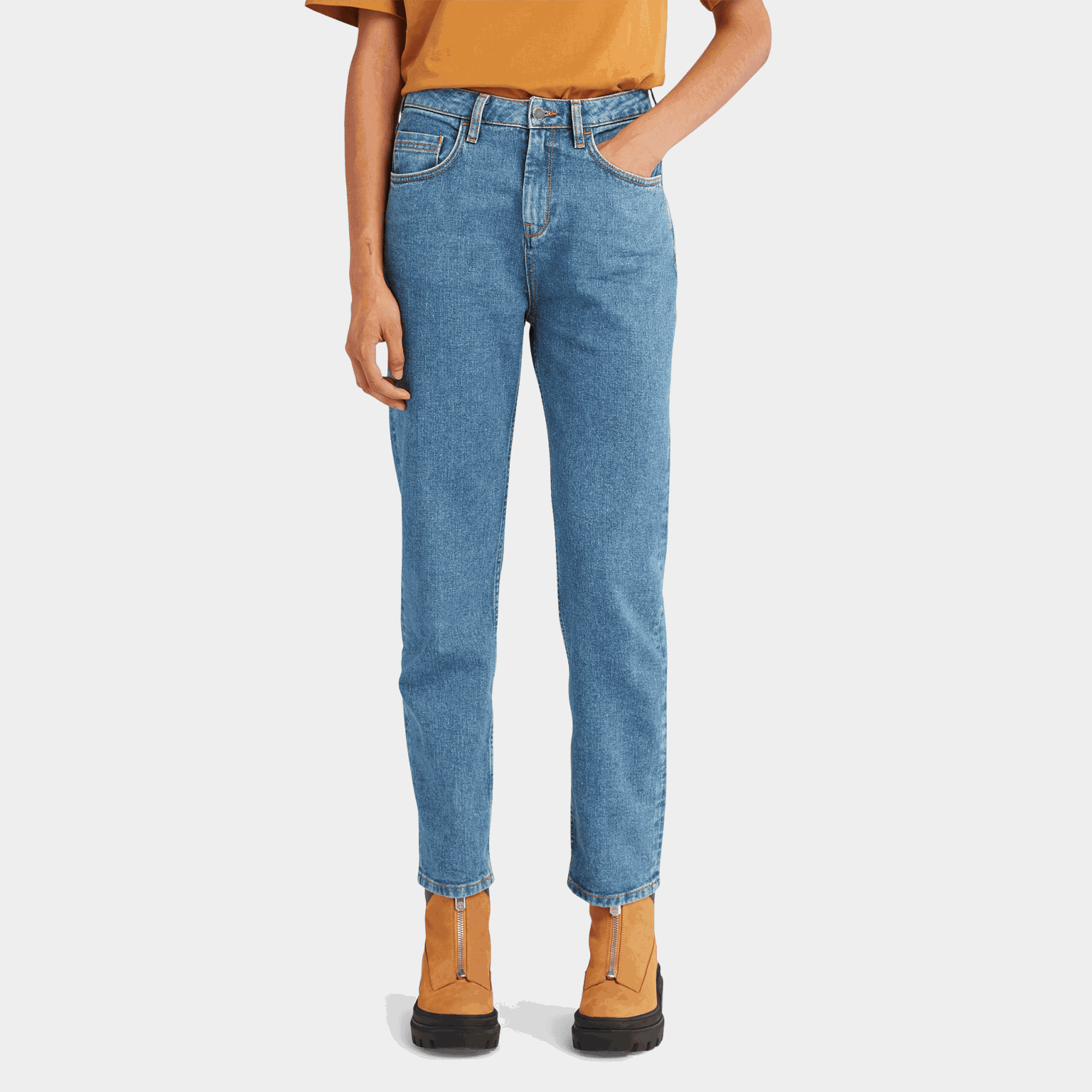 High Waist Denim, byxor, dam - full image 1
