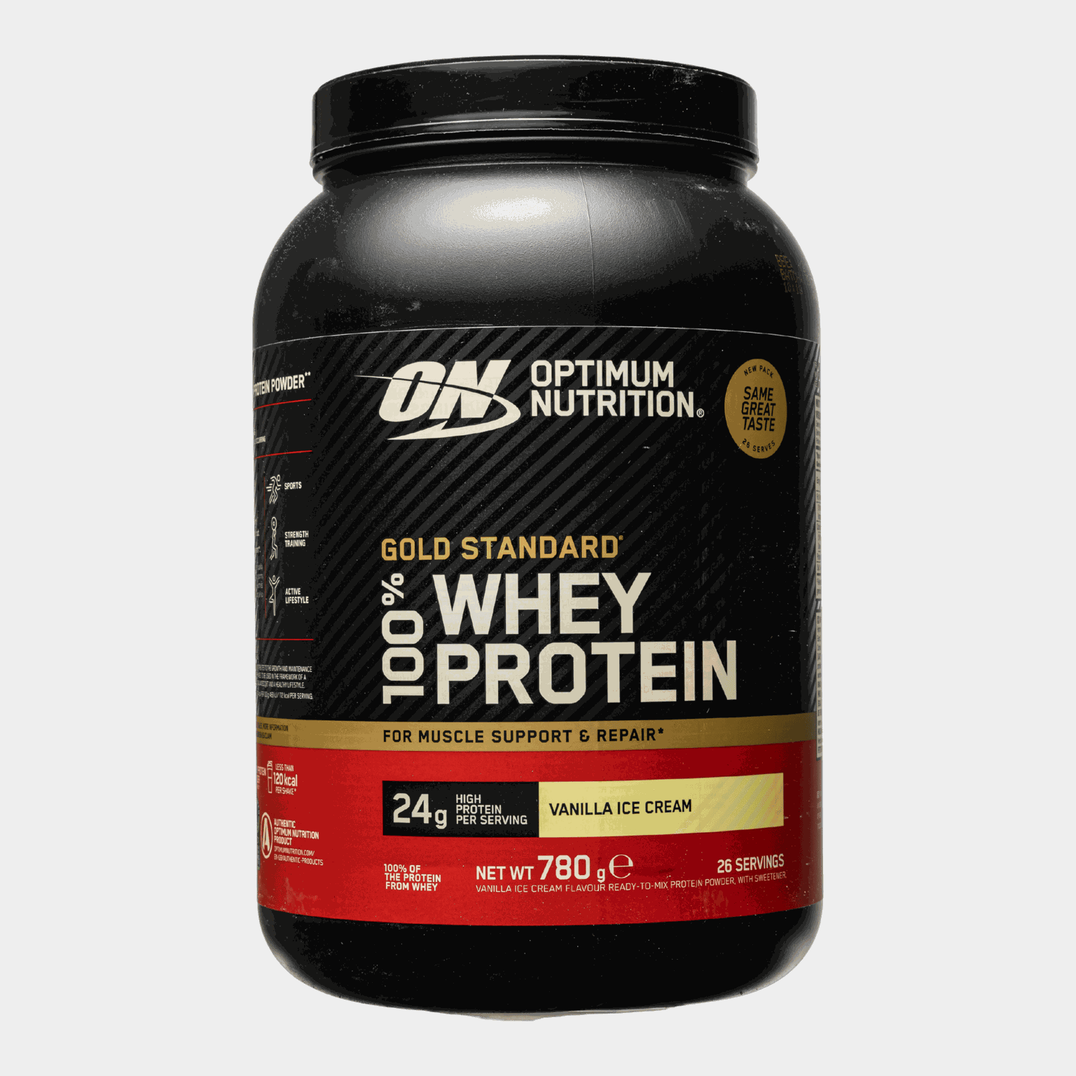 Gold Standard 100% Vanilla Ice Cream 780g, proteinpulver - full image 1