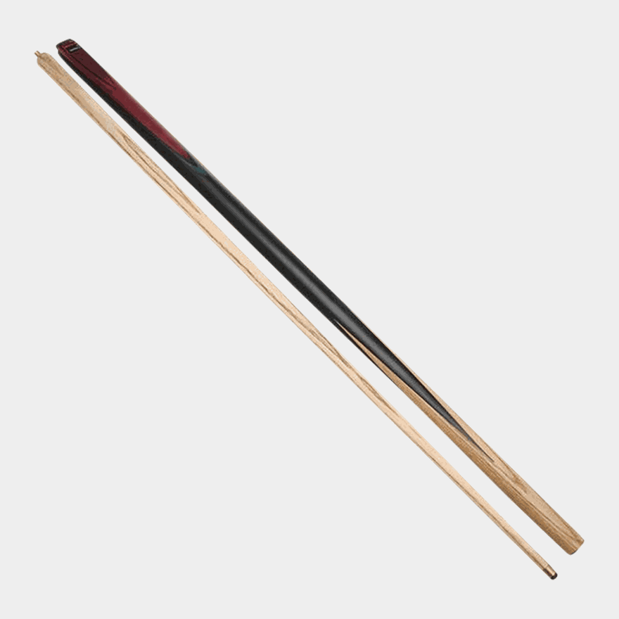 Classic 2 Piece Veneer Ash Snooker Cue, snookerkö - full image 1