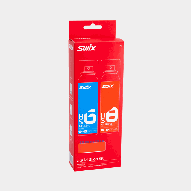 Wax Kit P17 Liquid Glide 25/26, set med snabbglidvalla och borste längdåkning - Rengöring