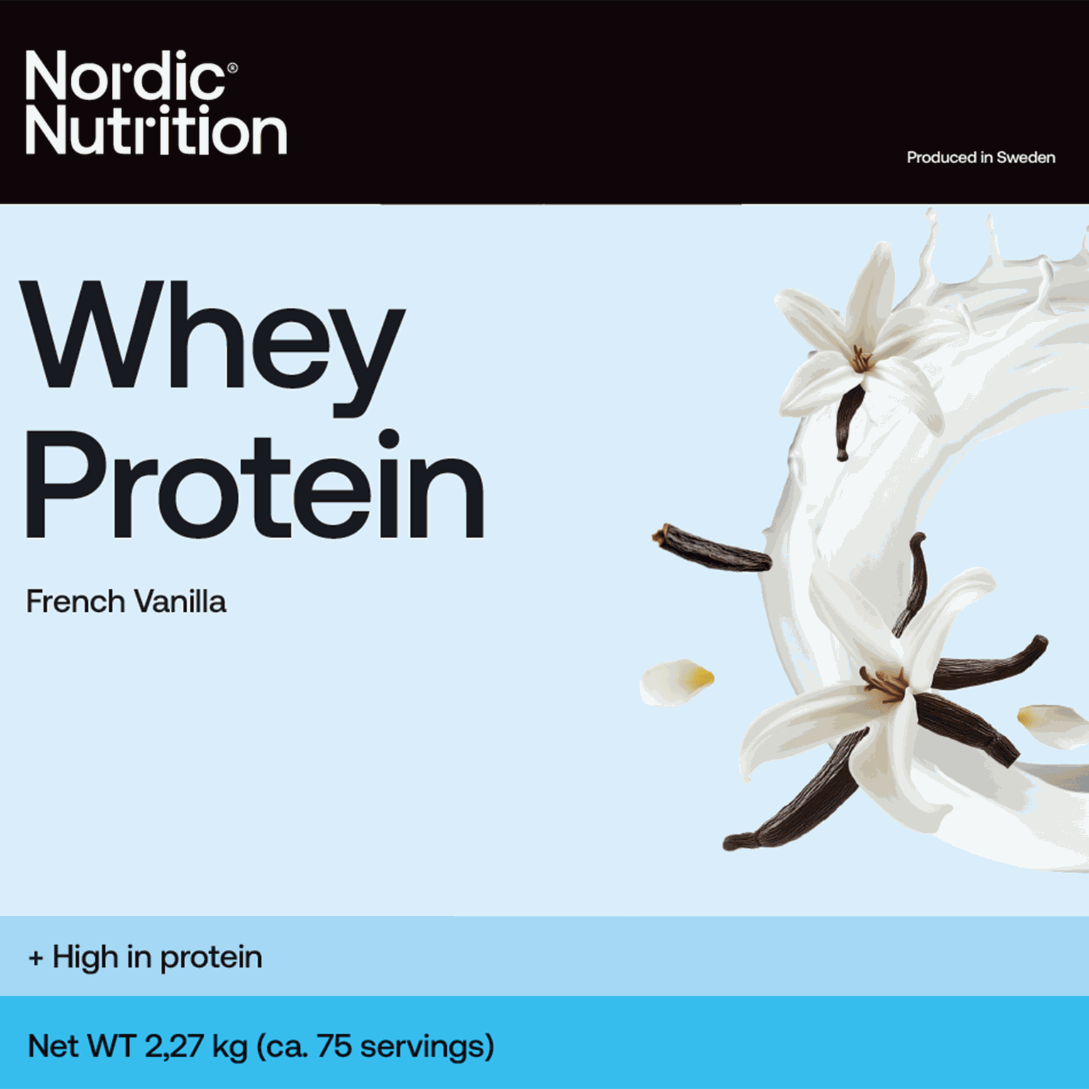 Whey Protein - Vanilla 2270 g, proteinpulver - full image 1