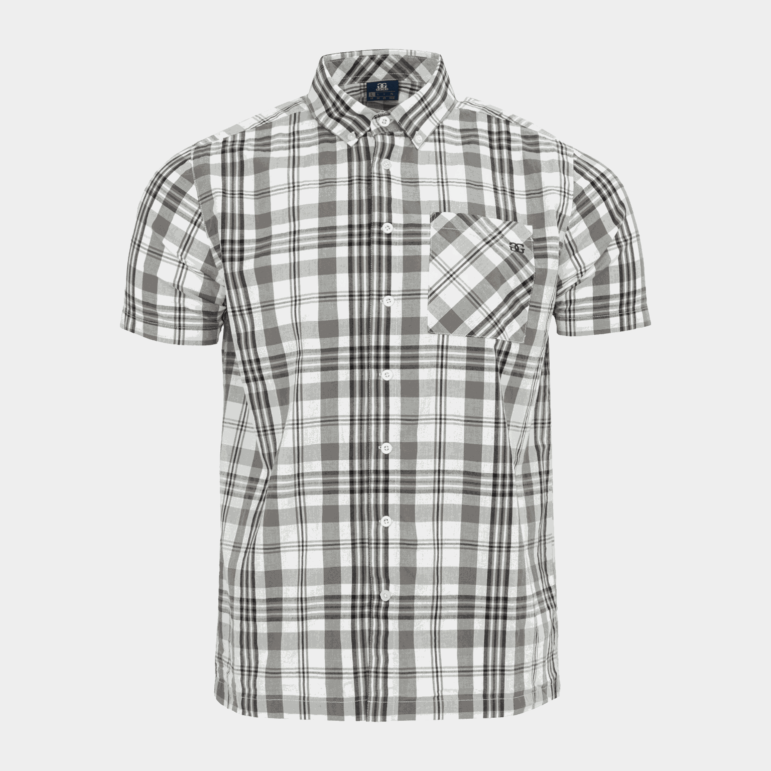 Short Sleeve Check Shirt, skjorta, herr - Pikeér