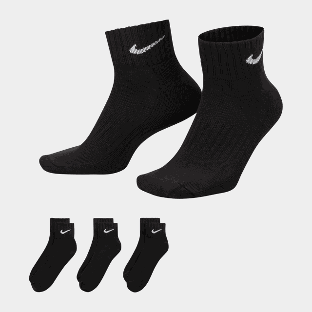 U Nk V Cush Ankle- 3P Value, Strumpor, unisex - Bomullsstrumpor