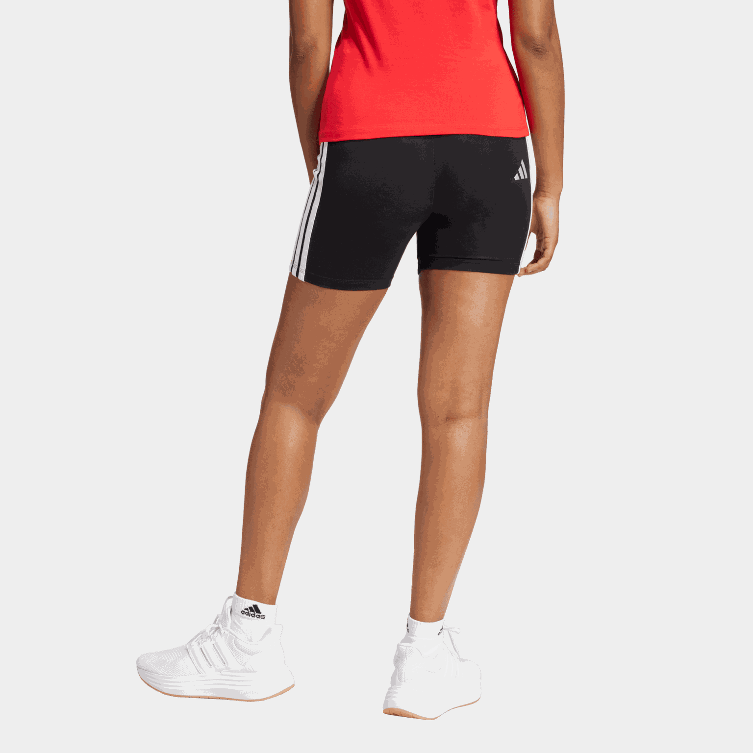 Essentials 3-Stripes High Waisted Biker Shorts, cykelshorts, dam - full image 3