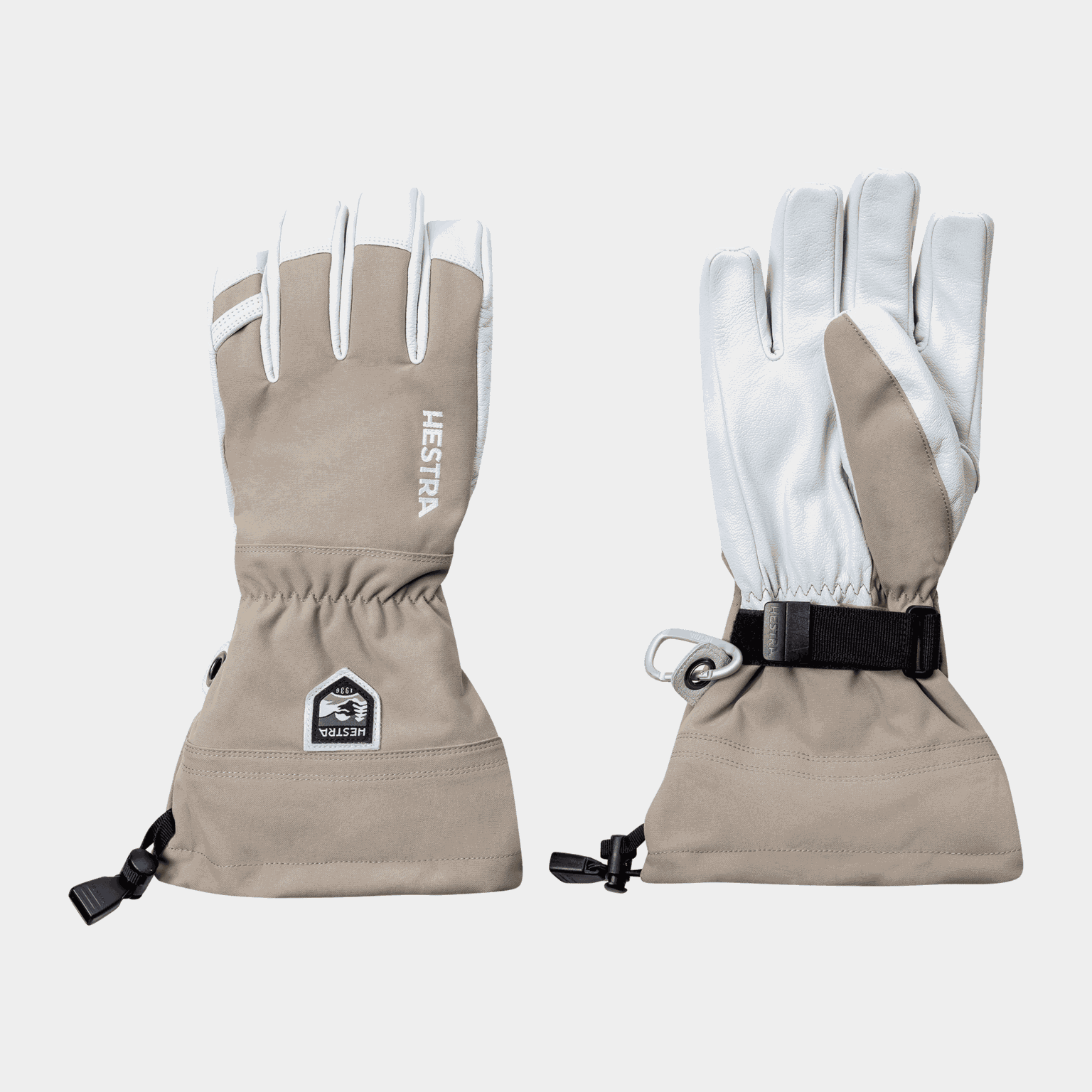 Alpine Gloves Army leather Heli ski - 5 finger 25/26, skid- och snowboardhandske - full image 1