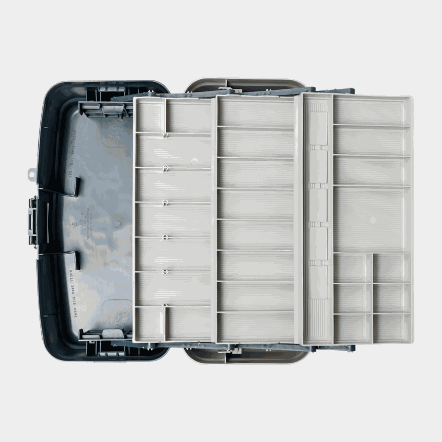 Eco-Friendly Three-Tray Tackle Box, fiskelåda - full image 2
