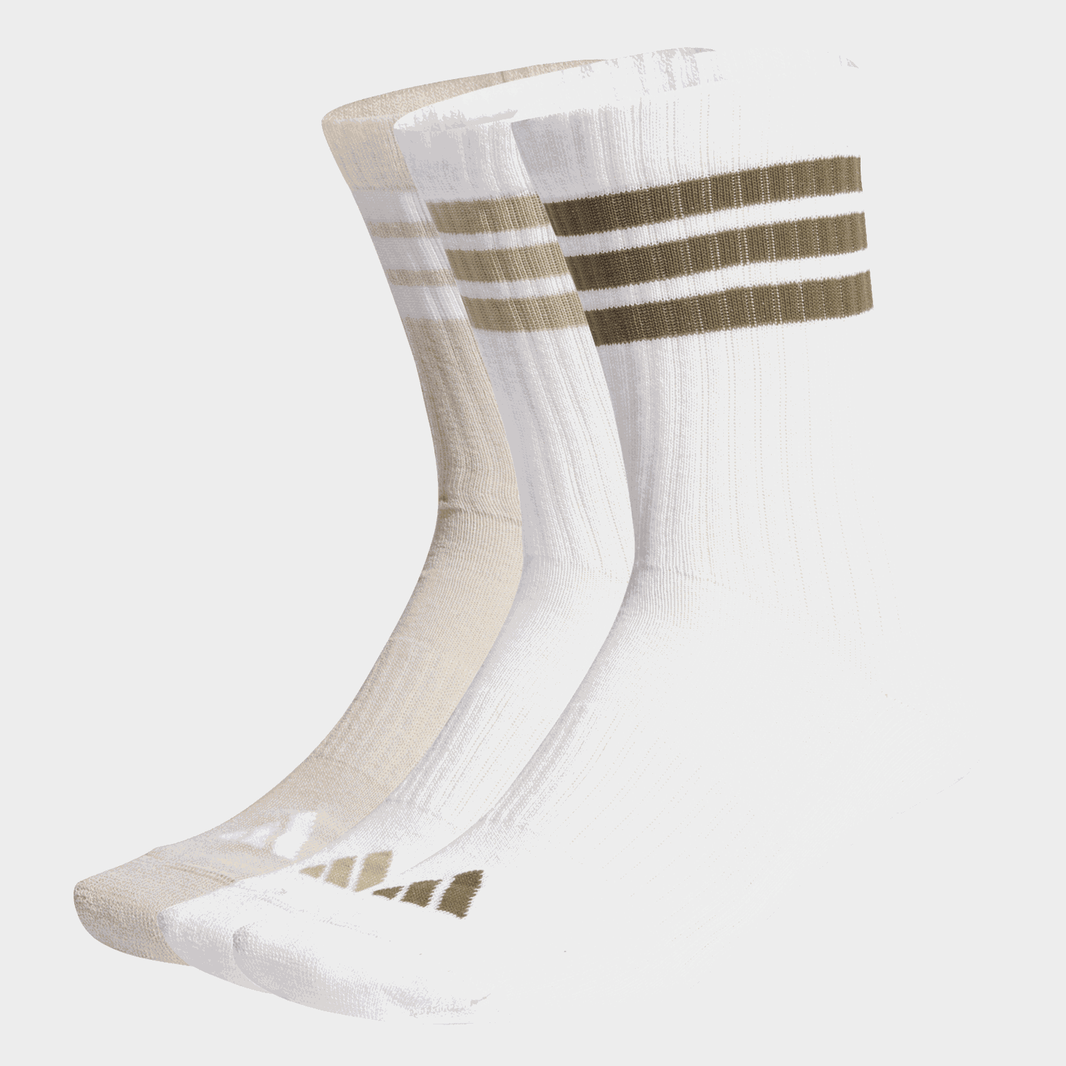 3PK Essentials 3-Stripes Cushioned Crew Socks, Strumpor, unisex - Bomullsstrumpor