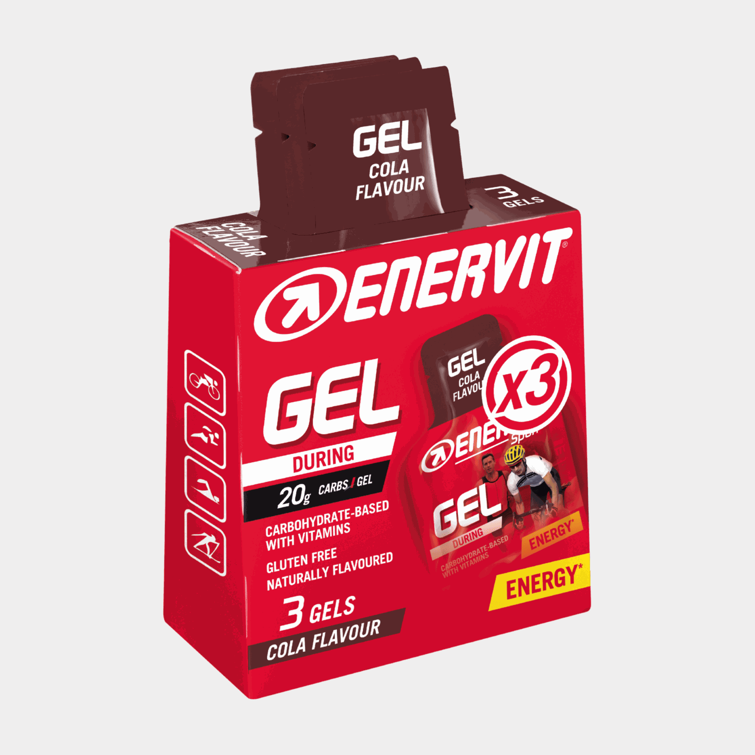 E.sport Gel 3-pack Cola 3x25 ml, energigel - full image 1