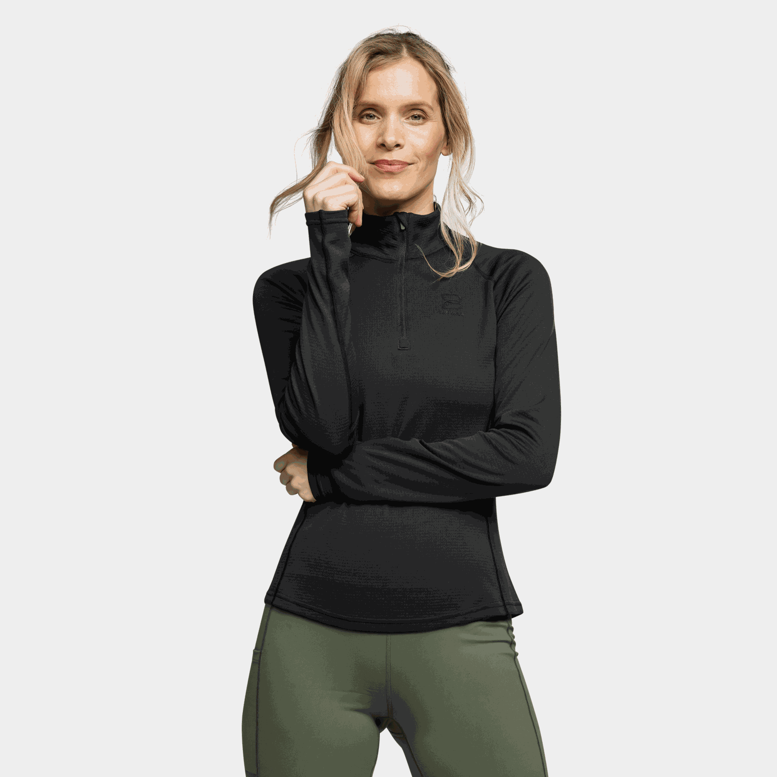 Brushed Halfzip, träningströja, dam - full image 1