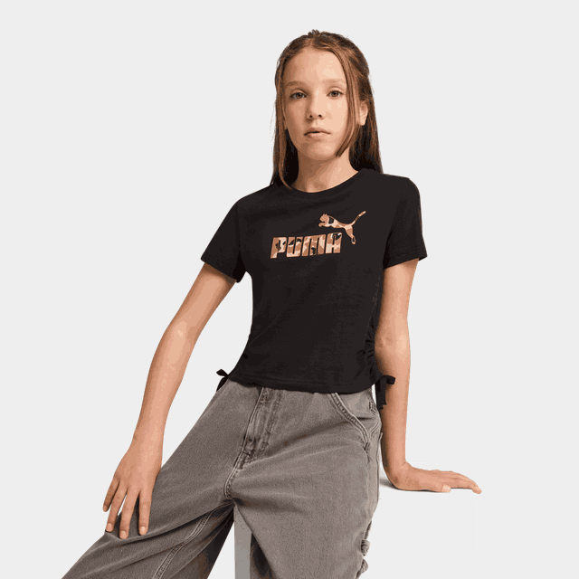ESS ANIMAL Logo Infill Knotted Tee G - Fritids-T-Shirts