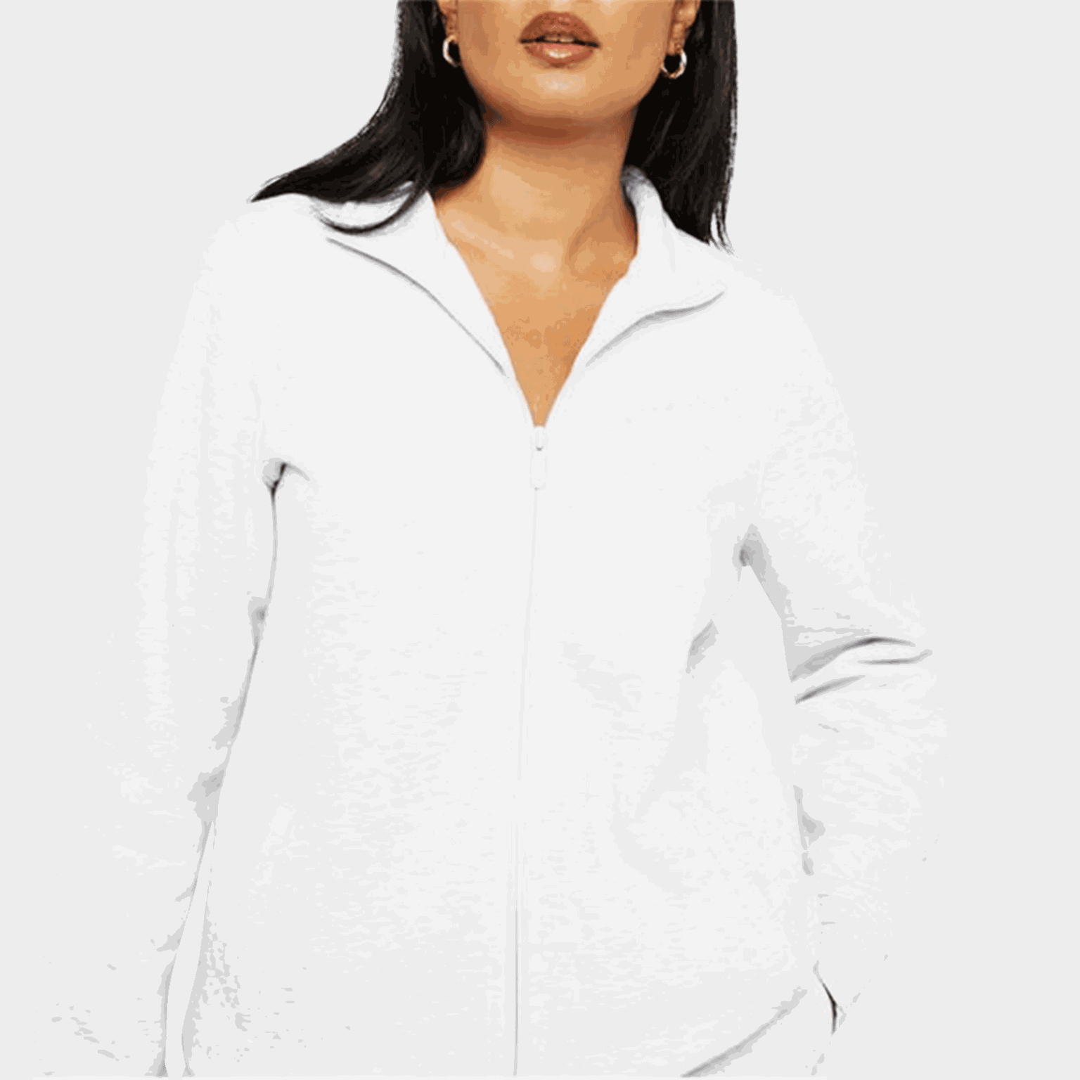 Fitted Zip Through Jacket, tröja, dam - full image 1