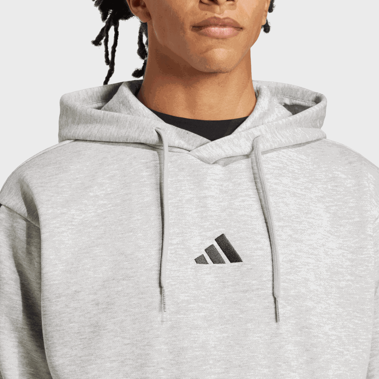 Essentials 3-Stripes Fleece Hoodie, huvtröja, herr - full image 4