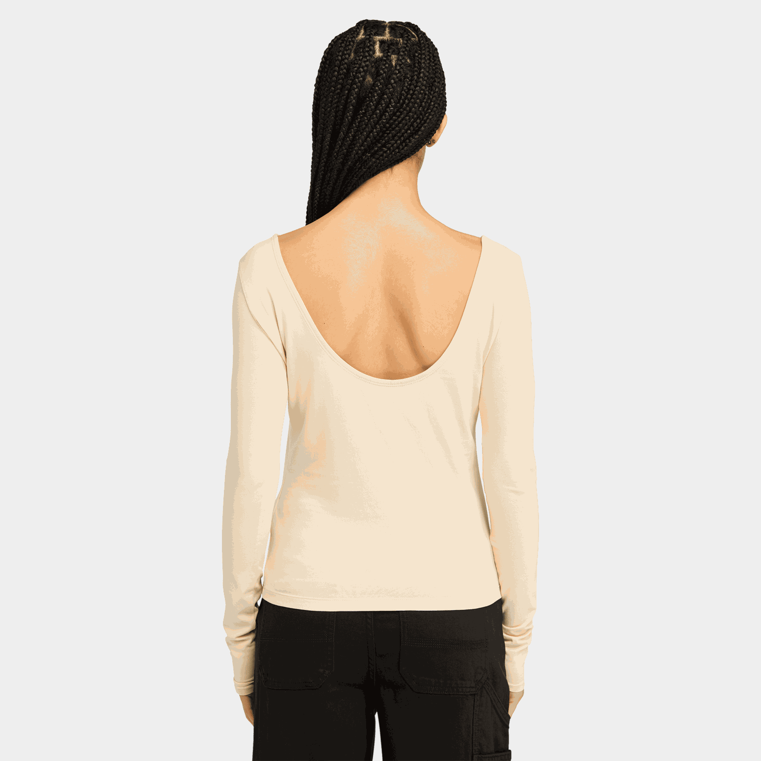 Ls Slim Fit Tee, t-shirt, dam - full image 3