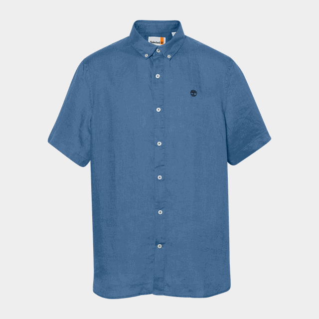 Linen Short Sleeve Shir, linneskjorta - Skjortor