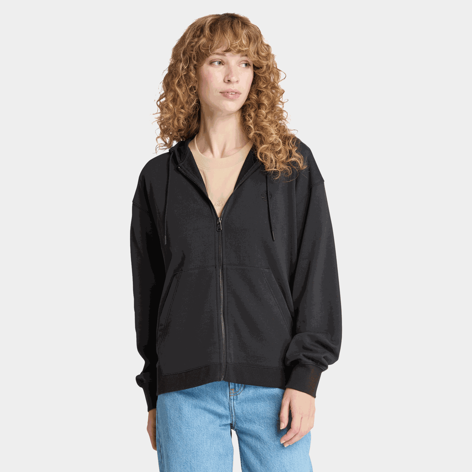 Full-Zip Loop Back Hood, huvjacka, dam - full image 2