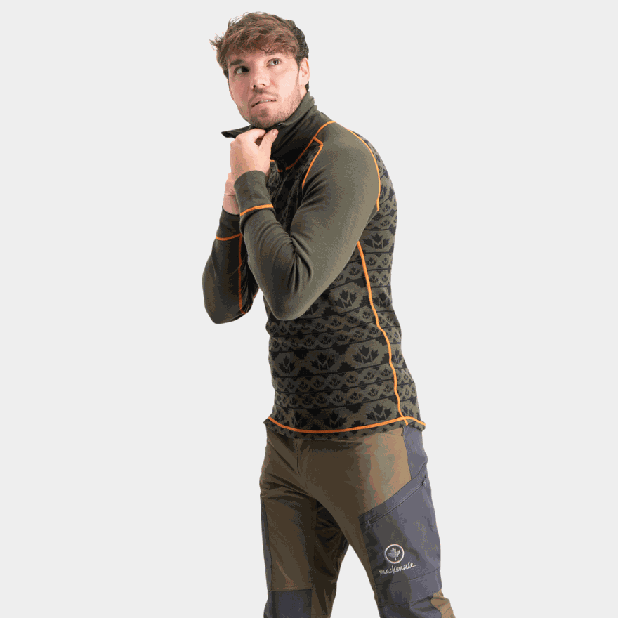 Yukon 2-layer Woll Polo Zip, ullunderplagg, tröja - full image 3