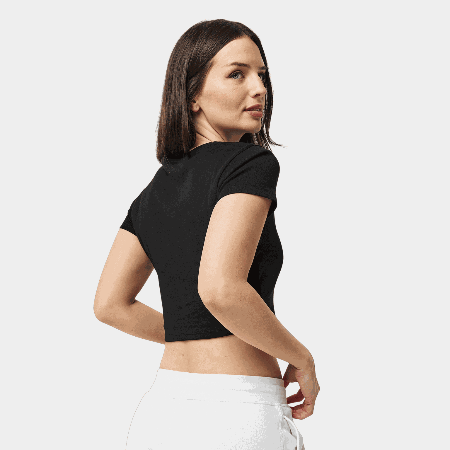 Crop Top Tee, kort t-shirt, dam - full image 2