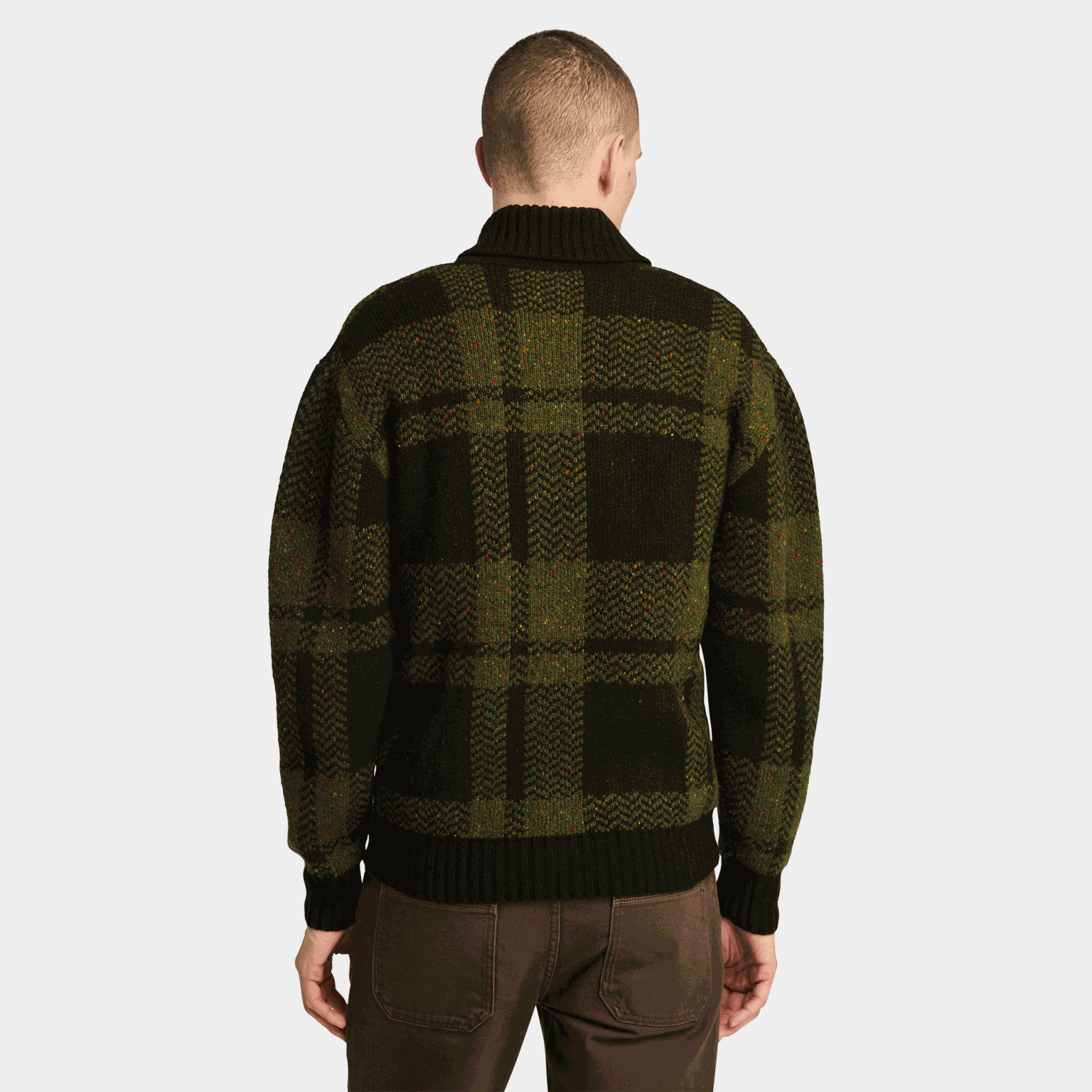 Plaid Full Zip Cardigan, ulltröja, herr - full image 2